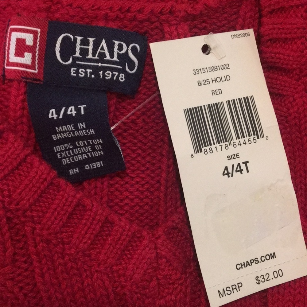 Chaps red sweater vest - Picture 4 of 4
